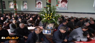 شرکت مسئولین و دانشجویان دانشکده در مراسم درگذشت پدر شهیدان ریوندی