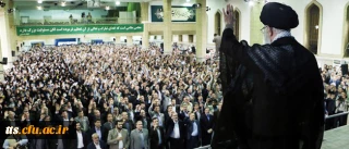 قرائت سوگندنامه توسط دانشجو معلمان دانشگاه فرهنگیان در محضر رهبر معظم انقلاب