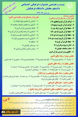 بیست و هشتین جشنواره فرهنگی اجتماعی دانشجویان دانشگاه فرهنگیان