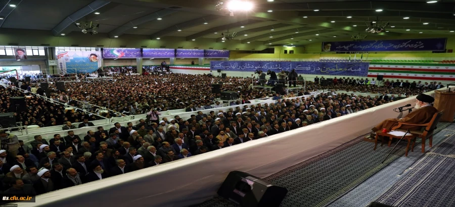 دیدار دانشجو معلمان ، استادان و کارکنان دانشگاه فرهنگیان کشور با مقام معظم رهبری در پردیس نسیبه تهران 4