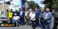 حضور مسئولین و دانشجویان در راه پیمایی روز قدس 2
