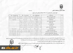 تقویم آموزشی دانشگاه فرهنگیان سبزوار 2