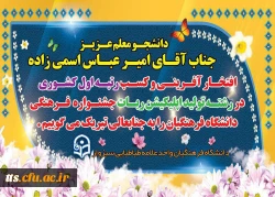 افتخار آفرینی دانشجو معلم مرکز علامه طباطبایی سبزوار در جشنواره کشوری 2