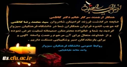 پیام تسلیت درگذشت فرزند سرکار خانم دکتر کاظمی 2