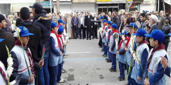 حضور مسئولین دانشگاه فرهنگیان سبزوار در مراسم آغاز چهلمین سالگرد پیروزی انقلاب اسلامی ایران 7