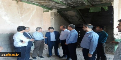 بازدید مدیرکل سازمان نوسازی مدارس استان خراسان رضوی به همراه سبحانی فر نماینده مجلس شورای اسلامی  از پروژه احداث دانشگاه فرهنگیان سبزوار