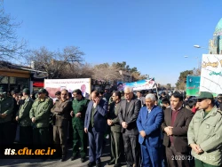 گرامیداشت 12 بهمن ماه سالروز ورود امام خمینی (ره) به کشور و آغاز دهه فجر، با حضور حداکثری دانشجو معلمان و مسئولین دانشگاه فرهنگیان سبزوار، هم صدا با دیگر اقشار مردم در این شهرستان برگزار گردید.  6