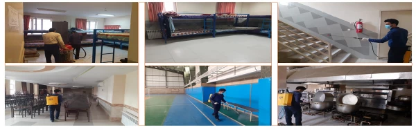 پاکسازی و آماده سازی ساختمان های دانشگاه در مقابله با ویروس کرونا  2