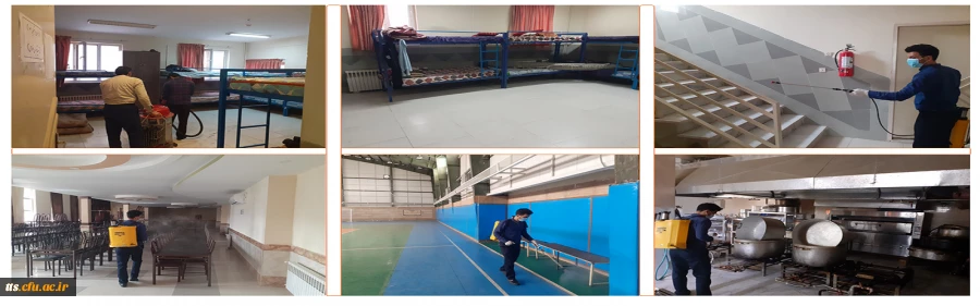 پاکسازی و آماده سازی ساختمان های دانشگاه در مقابله با ویروس کرونا  2