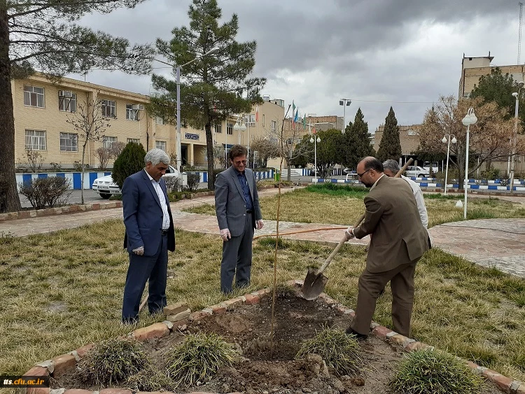 کاشت 10 اصله درخت، همزمان با گرامیداشت روز درختکاری در دانشگاه فرهنگیان سبزوار صورت گرفت.  5