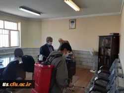 ضدعفونی سازی محیط به صورت ادورای در دانشگاه فرهنگیان، واحد علامه طباطبایی سبزوار با مشارکت بسیجیان محترم.  3