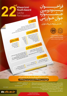 فرخوان فراخوان بیست و دومین جشنواره جوان خوارزمی 