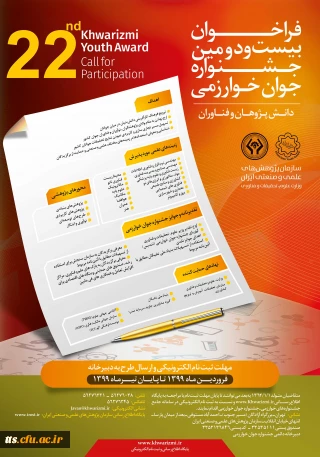 فرخوان فراخوان بیست و دومین جشنواره جوان خوارزمی 