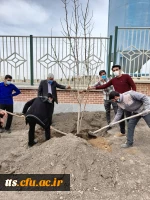 در تاریخ 28 اسفند ماه 1399، جمعی از دانشجو معلمان و کارکنان دانشگاه فرهنگیان سبزوار با حضور در ساختمان دوم دانشگاه فرهنگیان سبزوار،  به کاشت چند اصله درخت که از طرف سازمان سیما منظر به ساختمان دوم دانشگاه فرهنگیان سبزوار اهدا شده بود، اقدام نمودند. 5