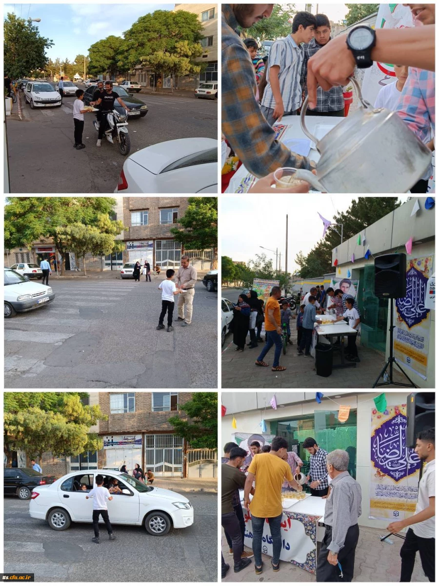 برپایی ایستگاه صلواتی به مناسبت ولادت با سعادت امام رضا (ع) به همت بسیج دانشجویی دانشگاه 2