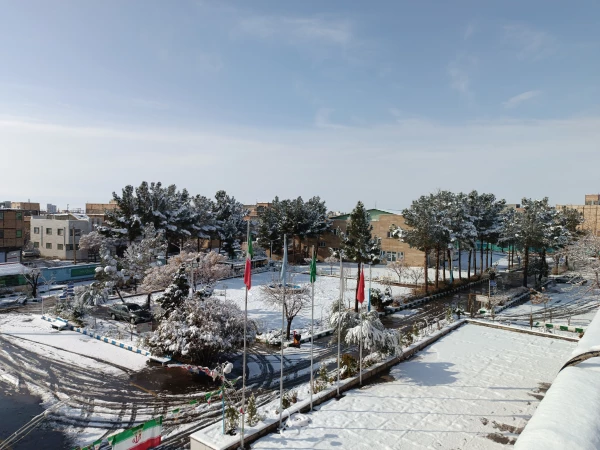 نمای پوشیده از برف دانشگاه فرهنگیان سبزوار 2