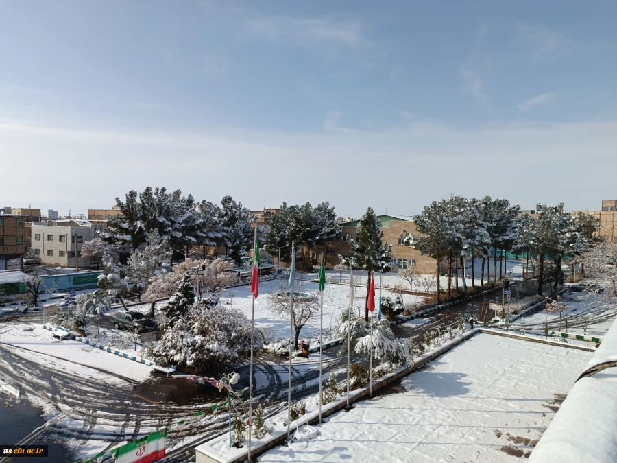 نمای پوشیده از برف دانشگاه فرهنگیان سبزوار 2