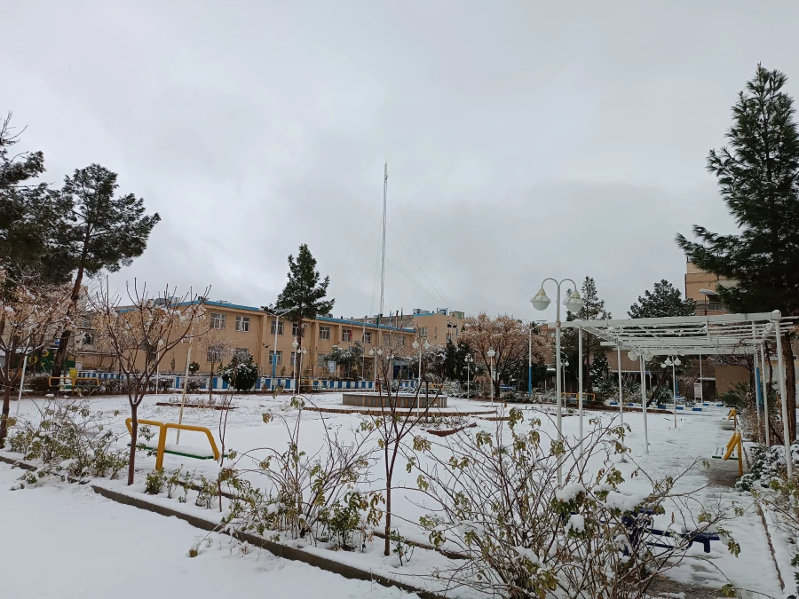 نمای پوشیده از برف دانشگاه فرهنگیان سبزوار 3