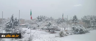 نمای پوشیده از برف دانشگاه فرهنگیان سبزوار 